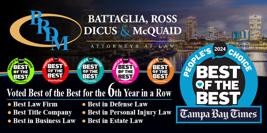 Battaglia, Ross, Dicus & McQuaid, P.A. Wins Tampa Bay Times Best of the Best 2024 for 6th Year in a Row